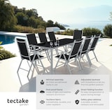 thumbnail of tectake Salon de jardin aluminium 8 places - argent - 402165