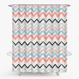 thumbnail of Cortina de Banho COLORFUL ZIG ZAG 180x200cm