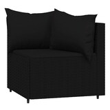 thumbnail of vidaXL Tuinhoekbanken met kussens 2 st poly rattan zwart