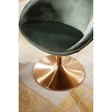 thumbnail of Loungesessel: Bequem, Drehfunktion, Trompetenfuß, 360° drehbar, Samtbezug, Polyester. Grün, 70x70x79 cm | Kadima Design
