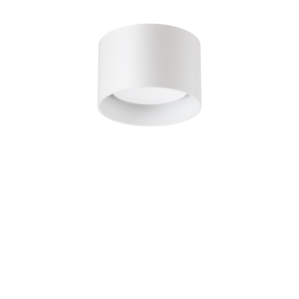 spike pl1, eine zylindrischedeckenleuchte aus kupferfarbenem aluminium, ideal lux