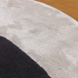 thumbnail of Teppich Wolle Modern | 160x230cm, Gesamthöhe 2,6cm | Senfgelb, Beige, Anthrazit | Kunstmotiv | Hull-Humber Kollektion | Kadima Design