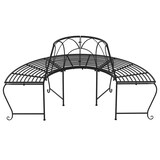 thumbnail of Helloshop26 - Panca da giardino arredo da esterno per patio cornice per alberi semicircolare diametro 159 cm acciaio nero 02_0011818