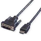 thumbnail of VALUE Kabel DVI (18+1) ST - HDMI ST, schwarz, 3 m