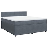 thumbnail of vidaXL Boxspringbett mit Matratze Dunkelgrau 180x200 cm Samt