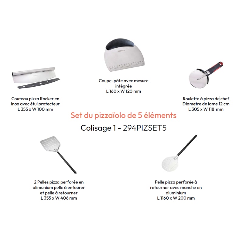 FHC - 1Pcs - Set du pizzaïolo de 5 éléments -1Pcs