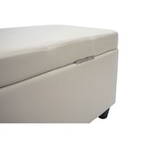 thumbnail of Baúl Kriens, asiento de banco, polipiel, 45x114x45cm ~ crema