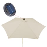 thumbnail of Kingsleeve Sonnenschirm 270 cm mit LED Beleuchtung UV Schutz 80+ Schutzhülle Solar Neigbar Kurbel Beige