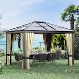 thumbnail of Carpa Cenador para Jardín Estable Anti-UV Techo 4 Paravientos + Mosquitera