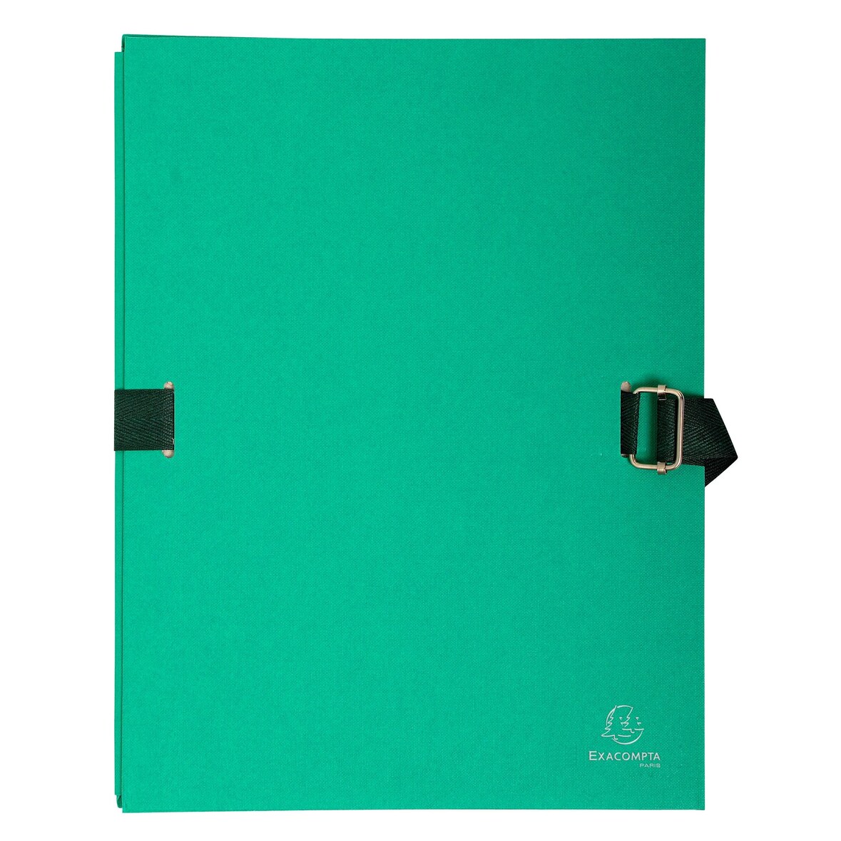 Exacompta - Réf. 223290E - Carton de 10 Chemises dos extensible avec rabat papier - 24x32cm - Vert clair