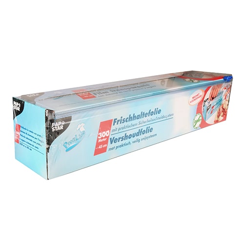 Starpak Frischhaltefolie, PVC 300 m x 45 cm mit praktischem Schneidesystem