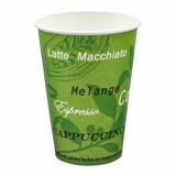 thumbnail of 75x BIO Automatenbecher Kaffeebecher Pappbecher 80mm O  Bio Green 300 ml