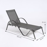 thumbnail of Tumbona de exterior apilable y reclinable, de aluminio y textilene
