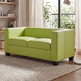 thumbnail of 2er Sofa Couch Loungesofa Lille ~ Kunstleder, hellgrün