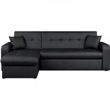 thumbnail of Canapé d'angle réversible convertible 3 places - Simili noir - Contemporain - L 235 x P 85 - 153 cm - ROMAN AUCUNE