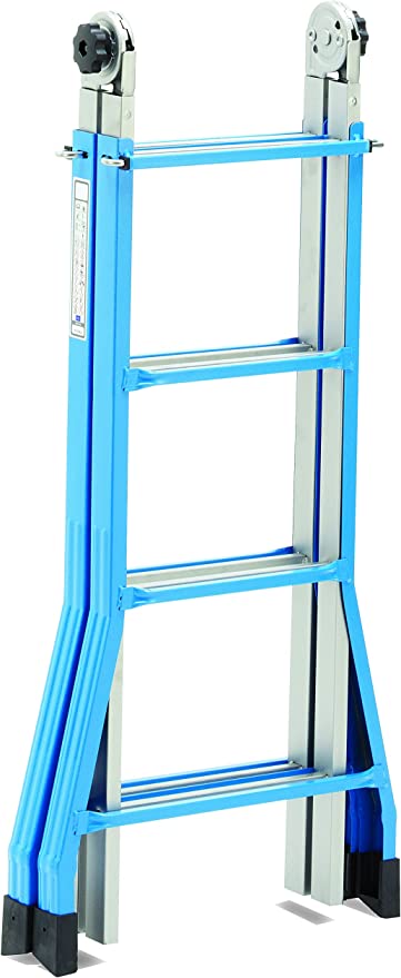 Garden Friend Scala Everest 4+4 telescopica in acciaio Portata massima 100 kg Blu e Grigio