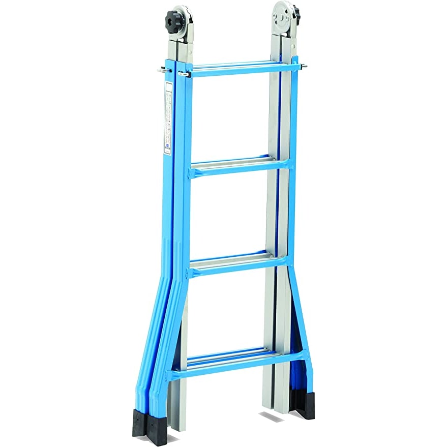 Garden Friend Scala Everest 4+4 telescopica in acciaio Portata massima 100 kg Blu e Grigio