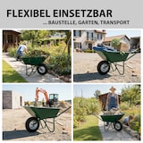 thumbnail of Schubkarrenrad  Vollgummi Pannensicher 4.80/4.00-8 mit Achse PU Stahlfelge schwarz 200kg Tragkraft