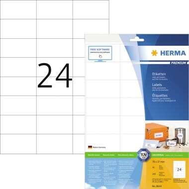 HERMA Etikett 8644 70x37mm weiß 240 St./Pack.