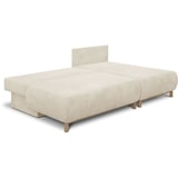 thumbnail of Canapé d'angle droit convertible MIKA 3 places - Velours côtelé beige - Coffre de rangement - L218 x P98/145 x H84 cm AUCUNE