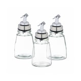 thumbnail of Relaxdays Ölflasche, 3er Set, Abfüllflasche luftdicht, Dosierflasche tropffrei, Glasflasche nachfüllbar, transparent