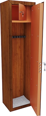 thumbnail of Armadio Portafucili 8 Posti Armi Blindato Fuciliera In Acciaio Effetto Legno Con Cassetto Tesoretto Con Serratura E Chiave A Doppia Mappa Cassaforte