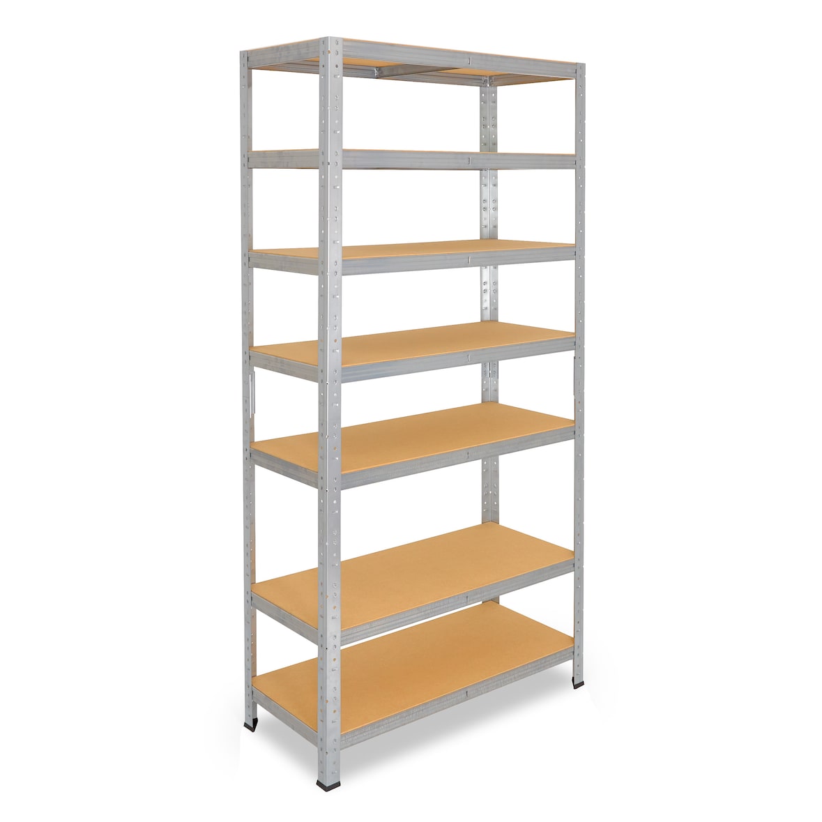 shelfplaza HOME 200x100x23 cm Schwerlastregal in verzinkt mit 7 Böden und 125 kg Traglast pro Boden