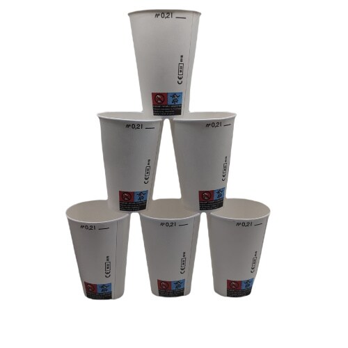 1000 Mundspülbecher Hartpapier Mischbecher Labor 200 ml mit Einstrich