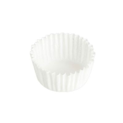 Caissette plissée ronde  Blanche N°6 Ø35 H20mm par 1000 pièces JORIDEAL