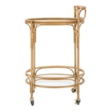thumbnail of Carrello rotondo in metallo marrone Ø cm 51x74
