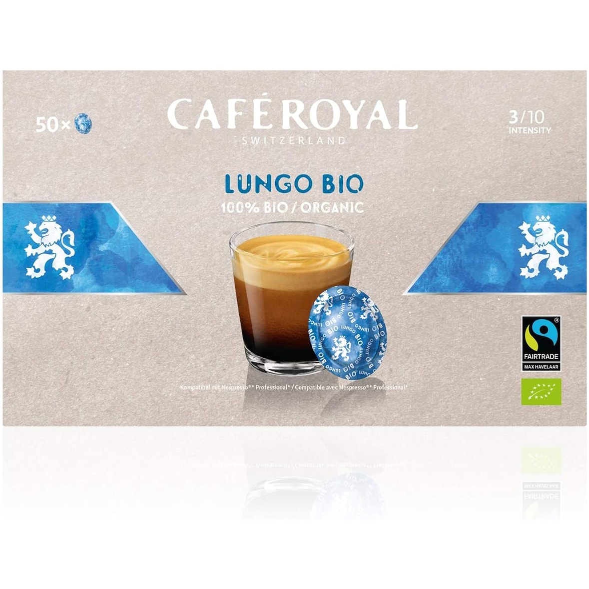 Café en Dosettes - Café Royal Pro | 3 x 50 - Compatibles avec les Machines à café Nespresso®* Professional - Saveur Lungo BIO