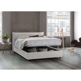 thumbnail of Dmora Letto matrimoniale Flavia, Letto contenitore con rivestimento in tessuto, 100% Made in Italy, con materasso 160x190 Cm incluso, Bianco