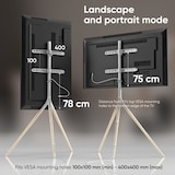 thumbnail of ONKRON TV Ständer Staffelei für 32 - 65 Zoll TV bis zu 35 kg,max 400x400 VESA Standfuß höhenverstellbar & schwenkbar TS1220-W