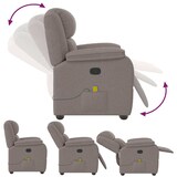 thumbnail of vidaXL Massagesessel Taupe Stoff
