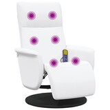 thumbnail of vidaXL Massagesessel mit Fußteil Weiß Kunstleder