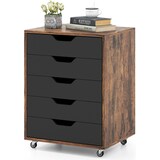 thumbnail of COSTWAY Contenedor Rodante con 5 Cajones, Mueble de Archivo Móvil con Ruedas, Contenedor de Oficina, Gabinete de Cajones, Gabinete Rodante