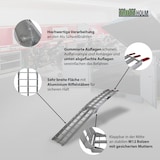 thumbnail of TRUTZHOLM 1 x Auffahrrampe klappbar 180 cm Traglast 340 kg Alu grau Riffelstab Verladerampe