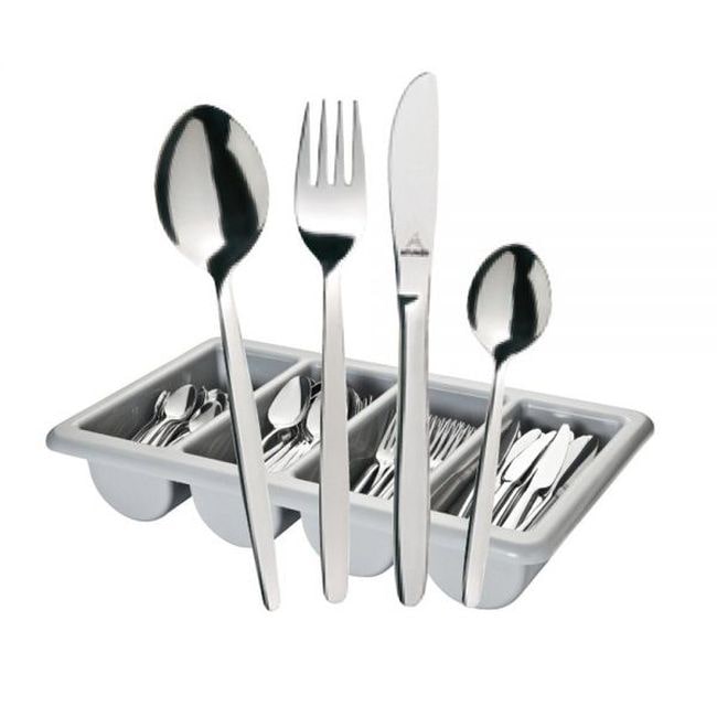 Arundo IMBISS Besteckset 241-teilig – inklusive Kunststoffkasten, spülmaschinenfest, für Kantinen