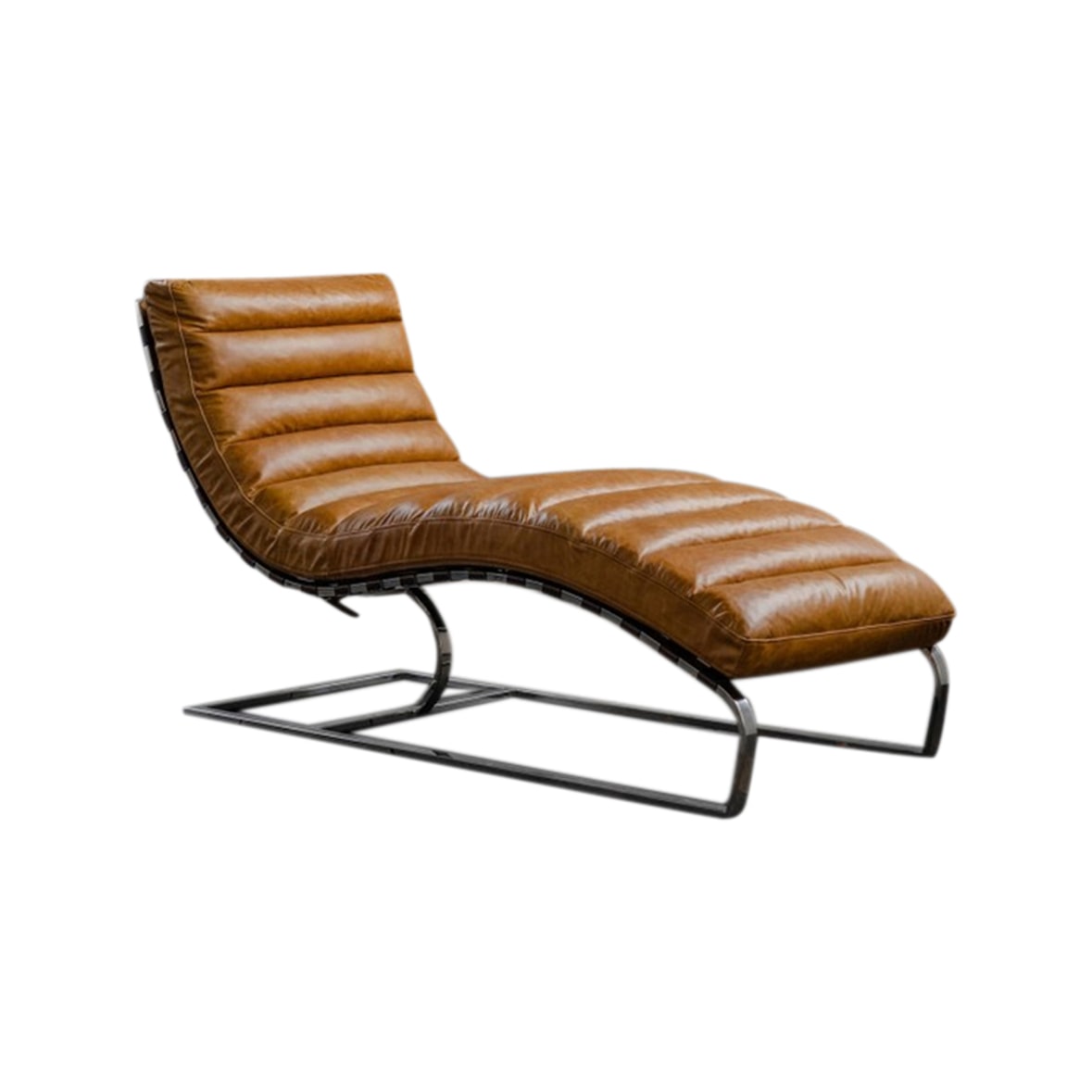 KAWOLA Relaxliege SIRY Polsterliege Leder cognac