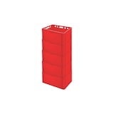 thumbnail of PROREGAL 5x Eurobehälter Fleischerkasten E3 | HxBxT 30x40x60cm | 59 Liter | Rot Fleischerkiste, Fleischkiste, Metzgerkiste, Fleischbehälter