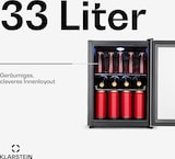 thumbnail of Beersafe M Kühlschrank 33 Liter 2 Böden Panoramaglastür Edelstahl Silber