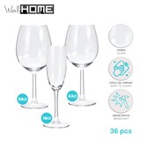 thumbnail of WellHome - Set mit 36 ​​Wein- und Champagnergläsern