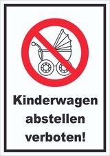 thumbnail of Kinderwagen abstellen verboten A5 Rückseite selbstklebend