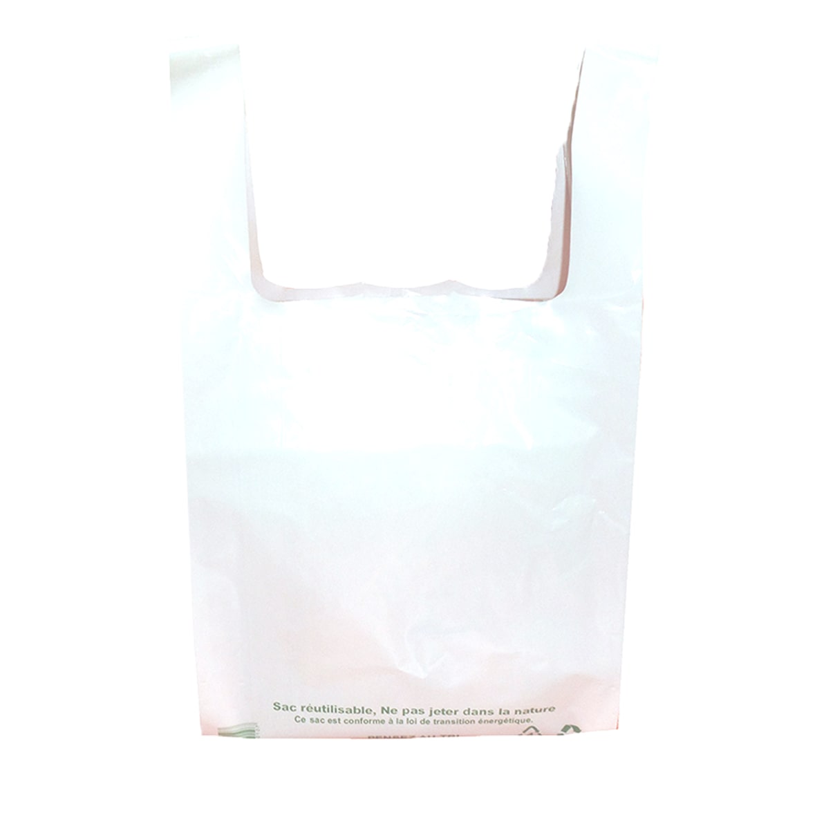 Sac réutilisable PEBD blanc 70 x 45 x 20 cm x 500 Evenplast - 116020