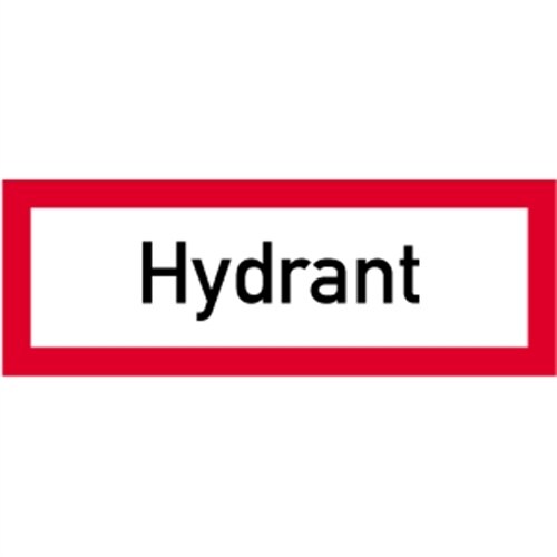 Schild Hydrant, Alu, 297x105 mm