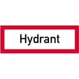 thumbnail of Schild Hydrant, Alu, 297x105 mm