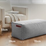 thumbnail of Green Bean® Indoor Sitzhocker Pouf 70x33x28cm EPS-Perlen Füllung -Home Linen Kuschelig Weich Waschbar - Grau