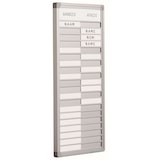thumbnail of PROREGAL Anwesenheitstafel mit 30-Positionen | HxB 24x75cm | auf Deutsch | inkl. Befestigungsmaterial & blanko Namenschilder | Aluminium/Weiß
