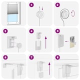 thumbnail of vidaXL Plissee Creme 55x200 cm Stoffbreite 54,4 cm Polyester