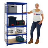 thumbnail of PROREGAL 4x Schwerlastregal Tiger | HxBxT 180x90x60 cm | Fachlast 265kg | Blau | Stecksystem Lagerregal Regalsystem 4 Stk.